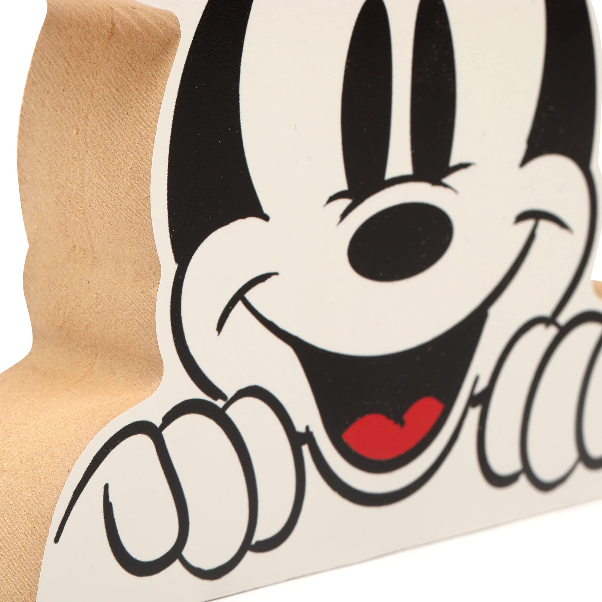 Foto 4 | Bloque De Madera Shelf Sitter Decor Con Cabeza De Mickey Mouse De Disney - Venta Internacional.