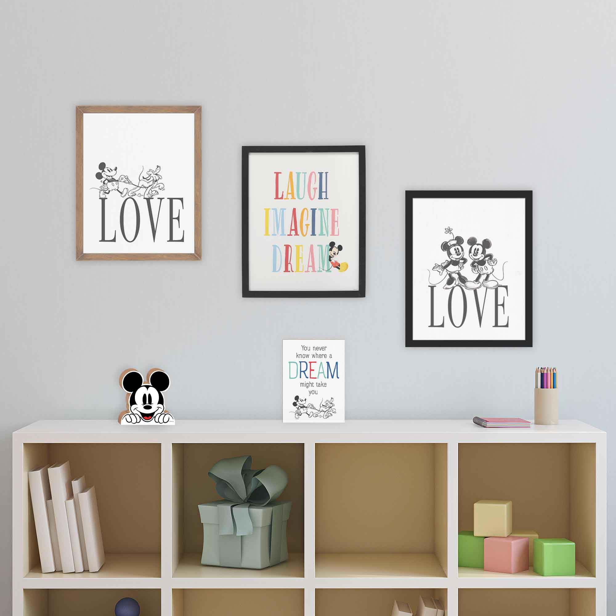Foto 5 | Bloque De Madera Shelf Sitter Decor Con Cabeza De Mickey Mouse De Disney - Venta Internacional.