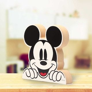 Foto 6 | Bloque De Madera Shelf Sitter Decor Con Cabeza De Mickey Mouse De Disney - Venta Internacional.