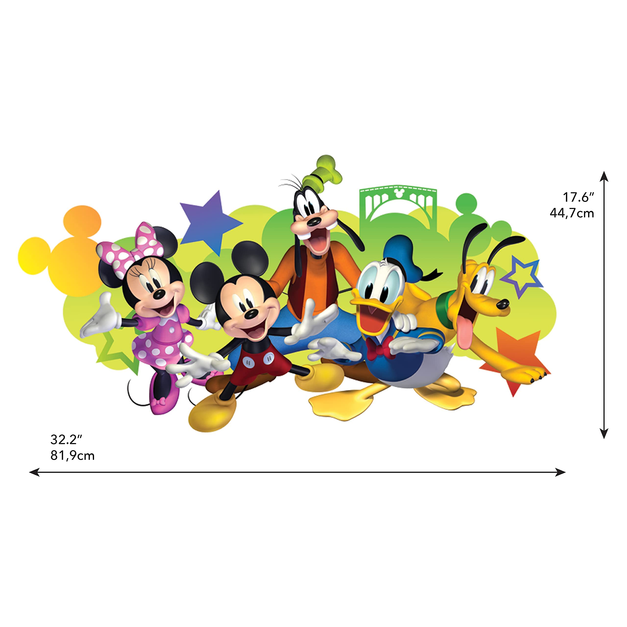 Foto 3 pulgar | Adhesivos De Pared Roommates Disney Mickey & Friends Con Personalización - Venta Internacional.