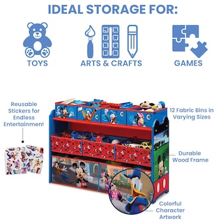 Foto 3 | Organizador De Juguetes Delta Children Disney Mickey Mouse, 9 Contenedores - Venta Internacional.