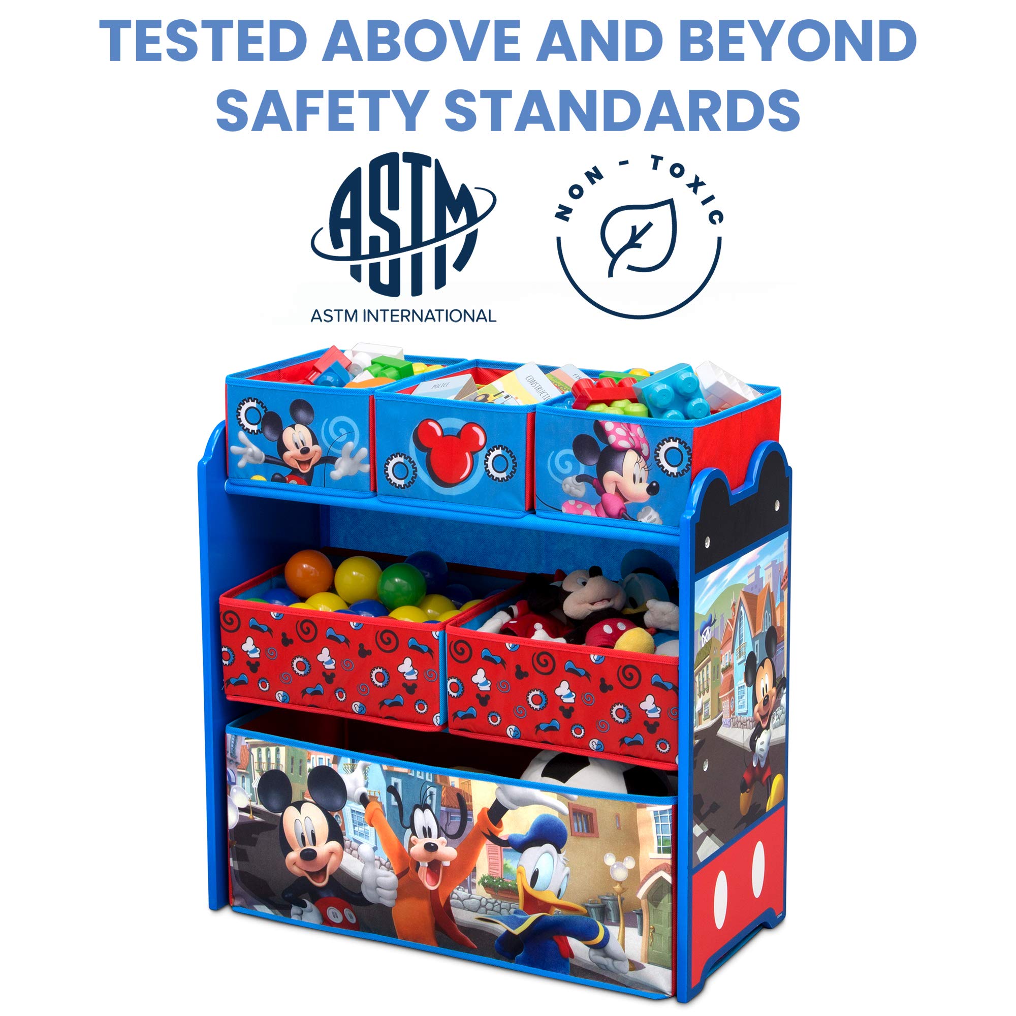 Foto 4 pulgar | Organizador De Juguetes Delta Children Disney Mickey Mouse, 6 Contenedores - Venta Internacional.