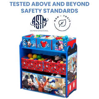 Foto 3 | Organizador De Juguetes Delta Children Disney Mickey Mouse, 6 Contenedores - Venta Internacional.