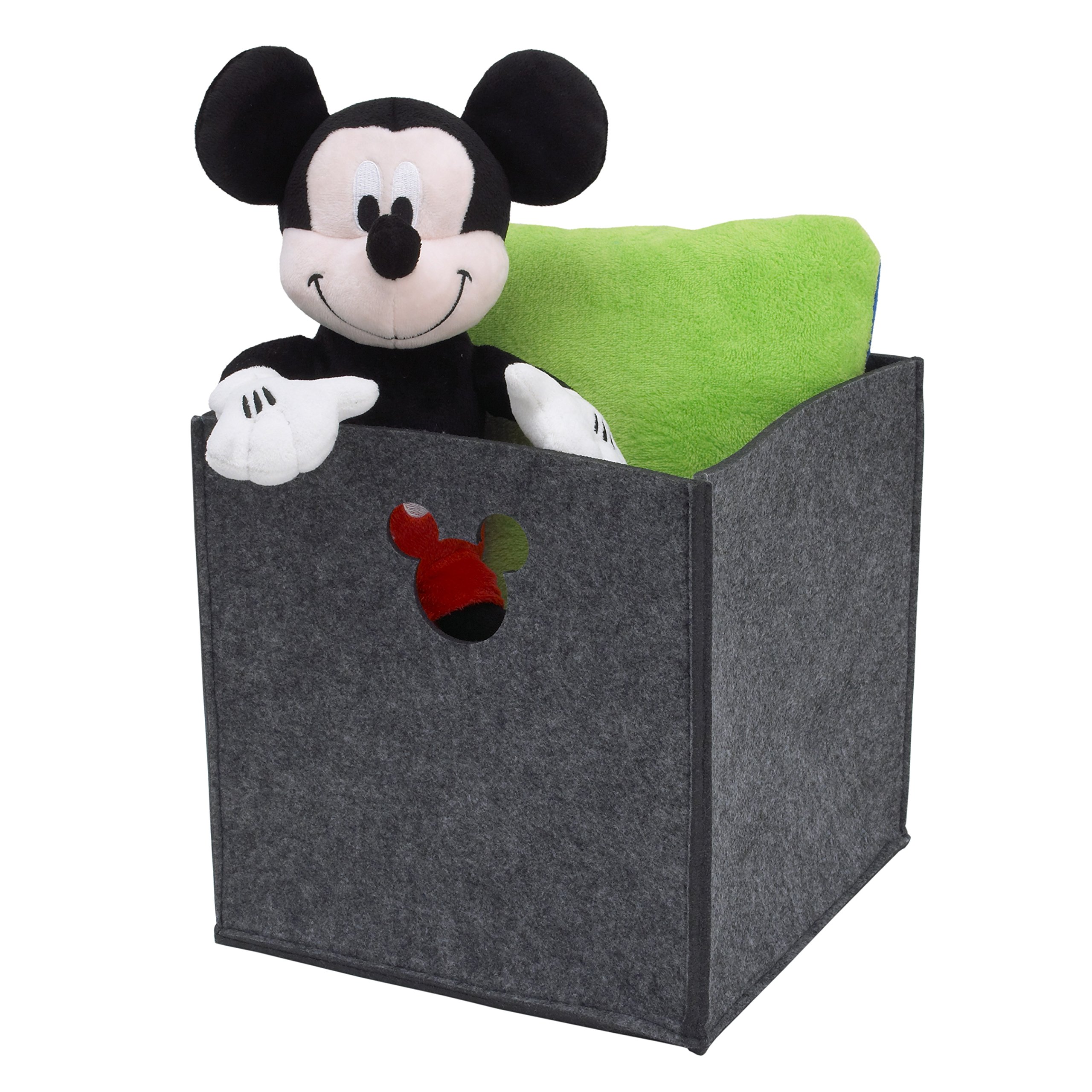 Foto 2 | Papelera Disney de Fieltro Troquelado Gris con Diseño de Mickey Mouse 25 x 25 x 25 cm - Venta Internacional