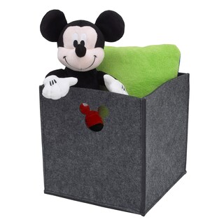 Foto 2 | Papelera Disney de Fieltro Troquelado Gris con Diseño de Mickey Mouse 25 x 25 x 25 cm - Venta Internacional