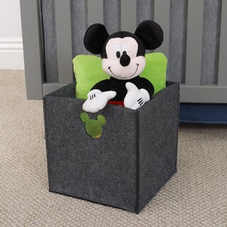 Foto 3 | Papelera Disney de Fieltro Troquelado Gris con Diseño de Mickey Mouse 25 x 25 x 25 cm - Venta Internacional