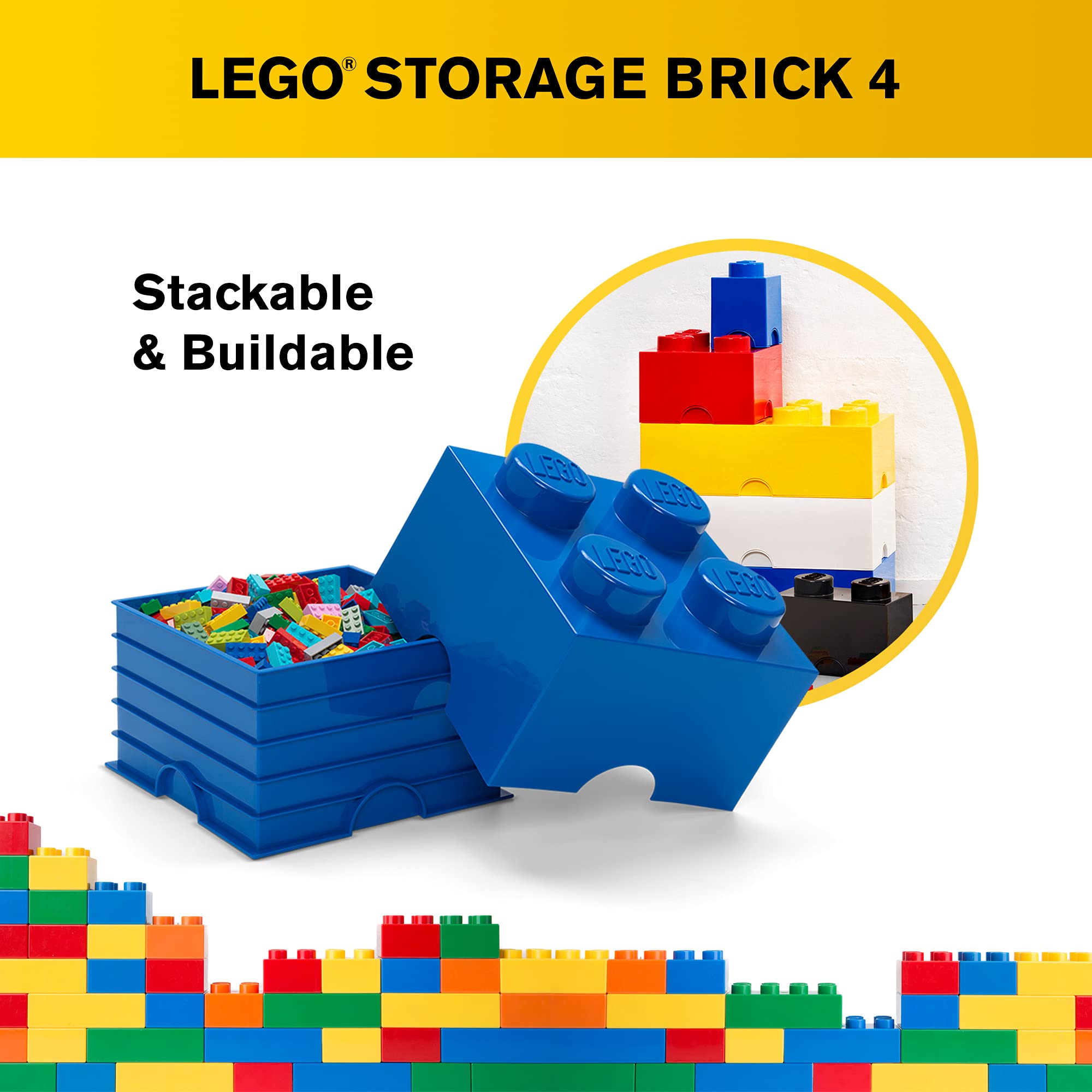 Foto 7 pulgar | Caja de Almacenamiento Lego Storage Brick 4 Nodos Azul Capacidad de 5,6 L - Venta Internacional