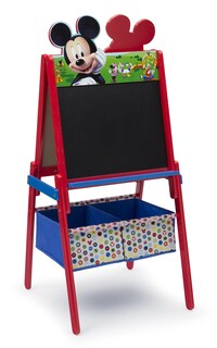 Foto 2 | Caballete Delta Para Niños De Madera De Doble Cara Con Almacenamiento Mickey - Venta Internacional.