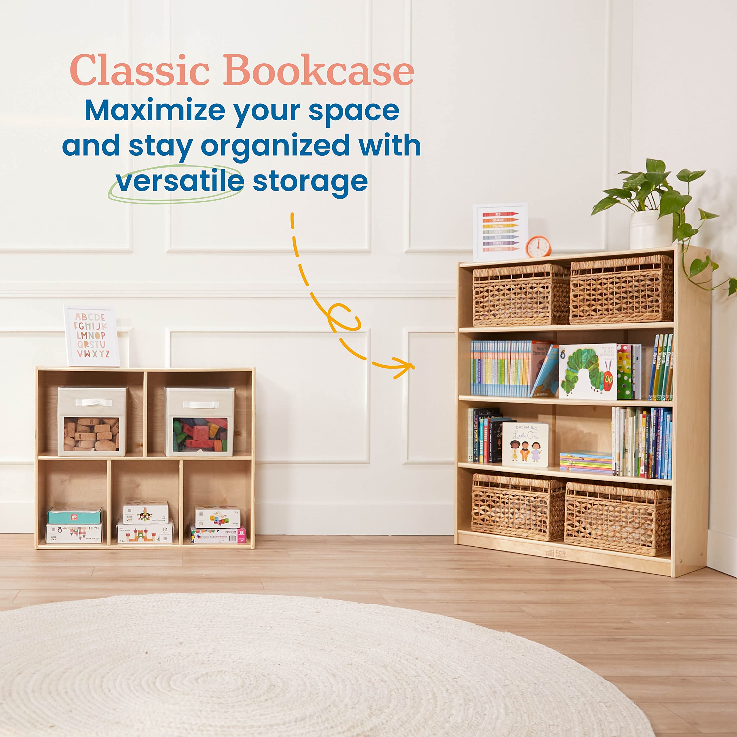 Foto 4 pulgar | Librería Clásica Ajustable Bookcase Ecr4kids De 48 Pulgadas - Venta Internacional.