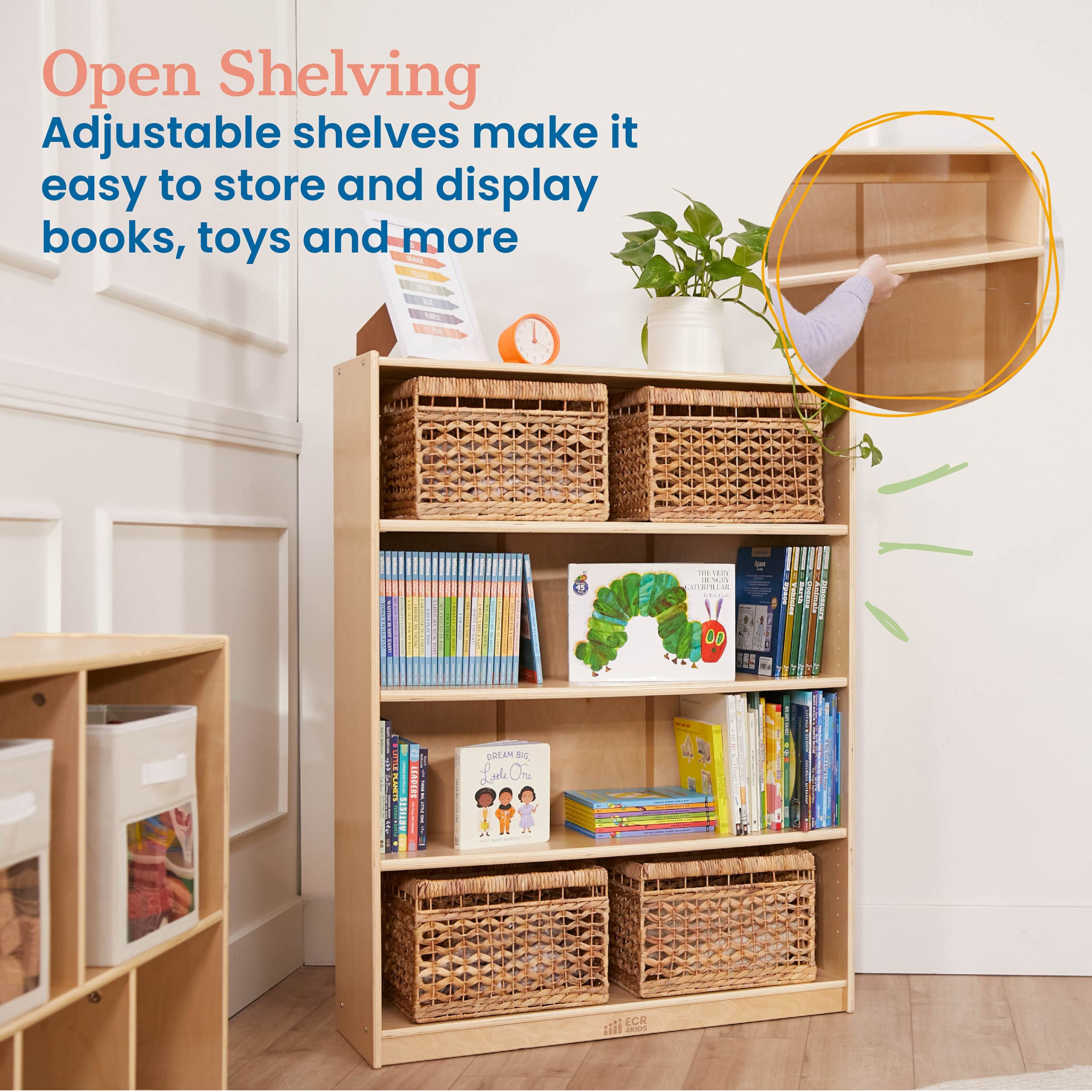 Foto 5 pulgar | Librería Clásica Ajustable Bookcase Ecr4kids De 48 Pulgadas - Venta Internacional.
