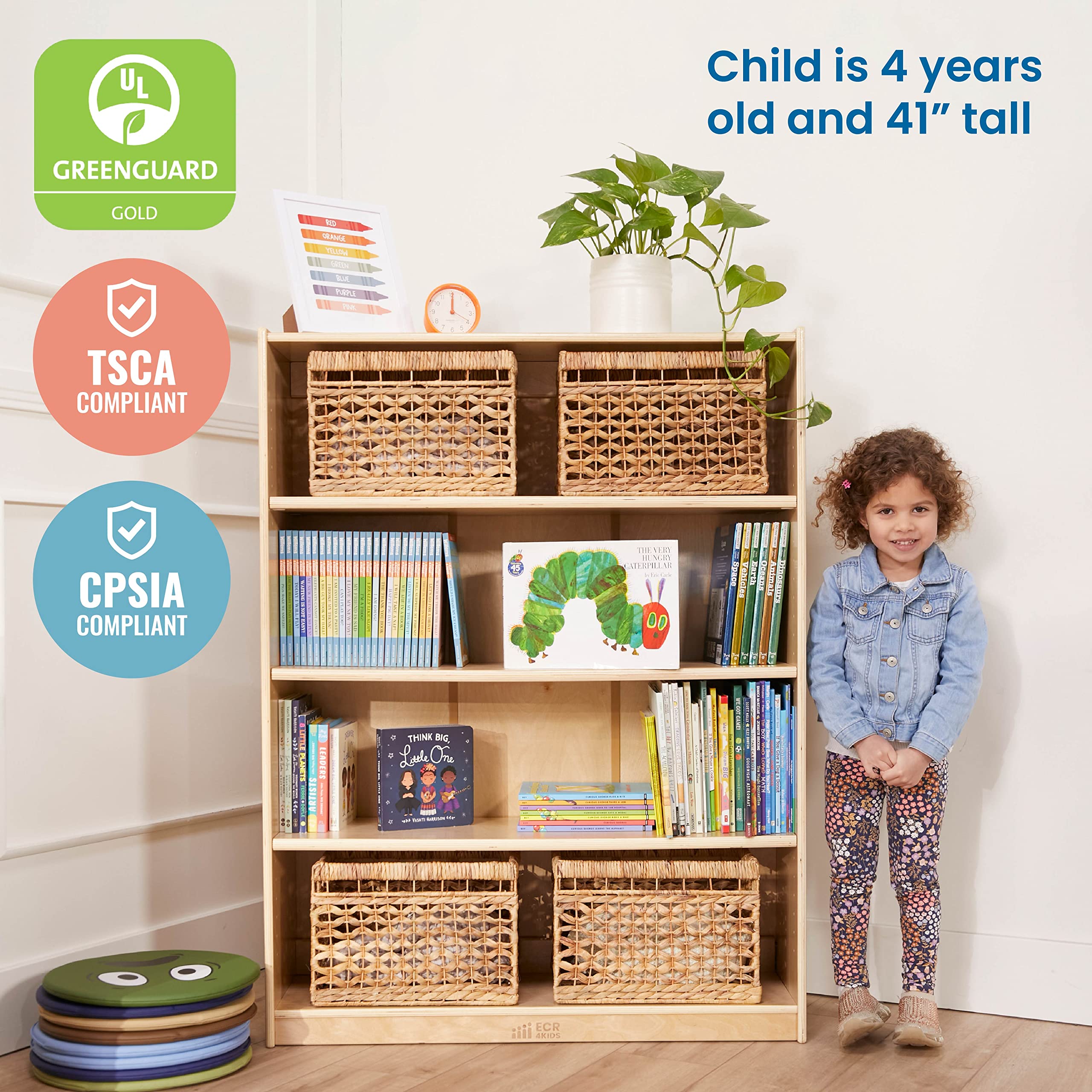 Foto 6 pulgar | Librería Clásica Ajustable Bookcase Ecr4kids De 48 Pulgadas - Venta Internacional.