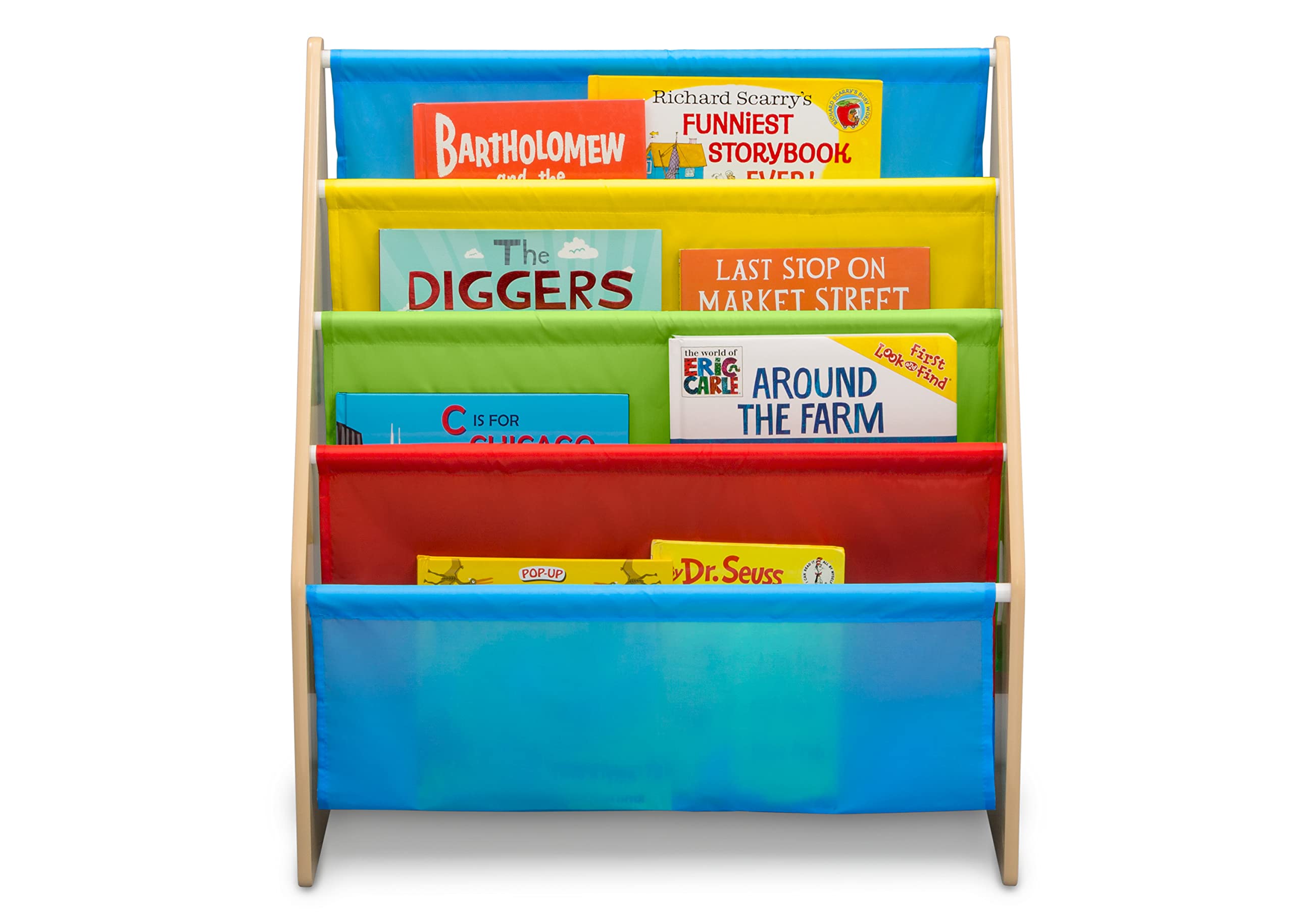 Foto 5 | Estantería Para Libros Delta Children Sling De Madera De 4 Niveles Con Bolsillos - Venta Internacional.