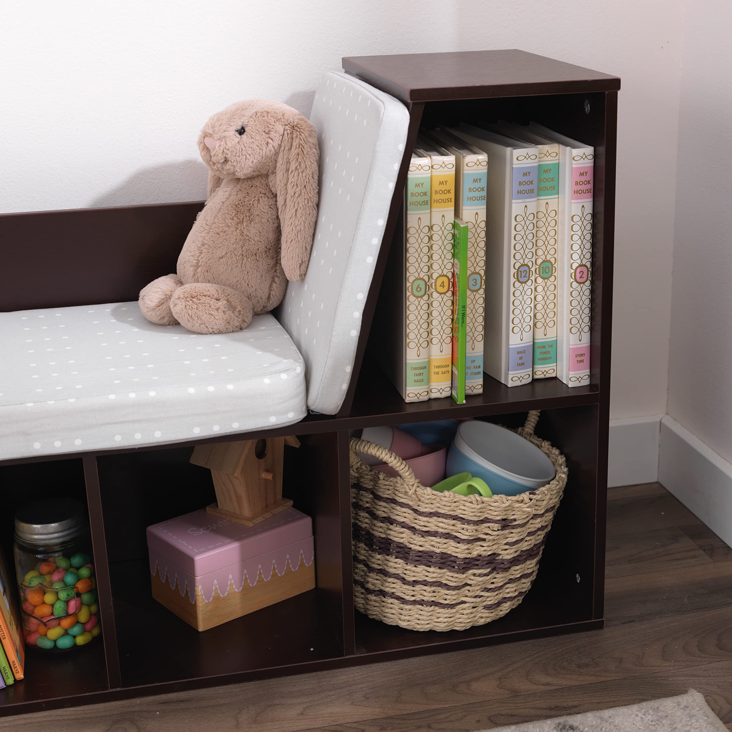 Foto 8 pulgar | Librería Kidkraft De Madera Con Rincón De Lectura, 6 Estantes Y Cojín - Venta Internacional.