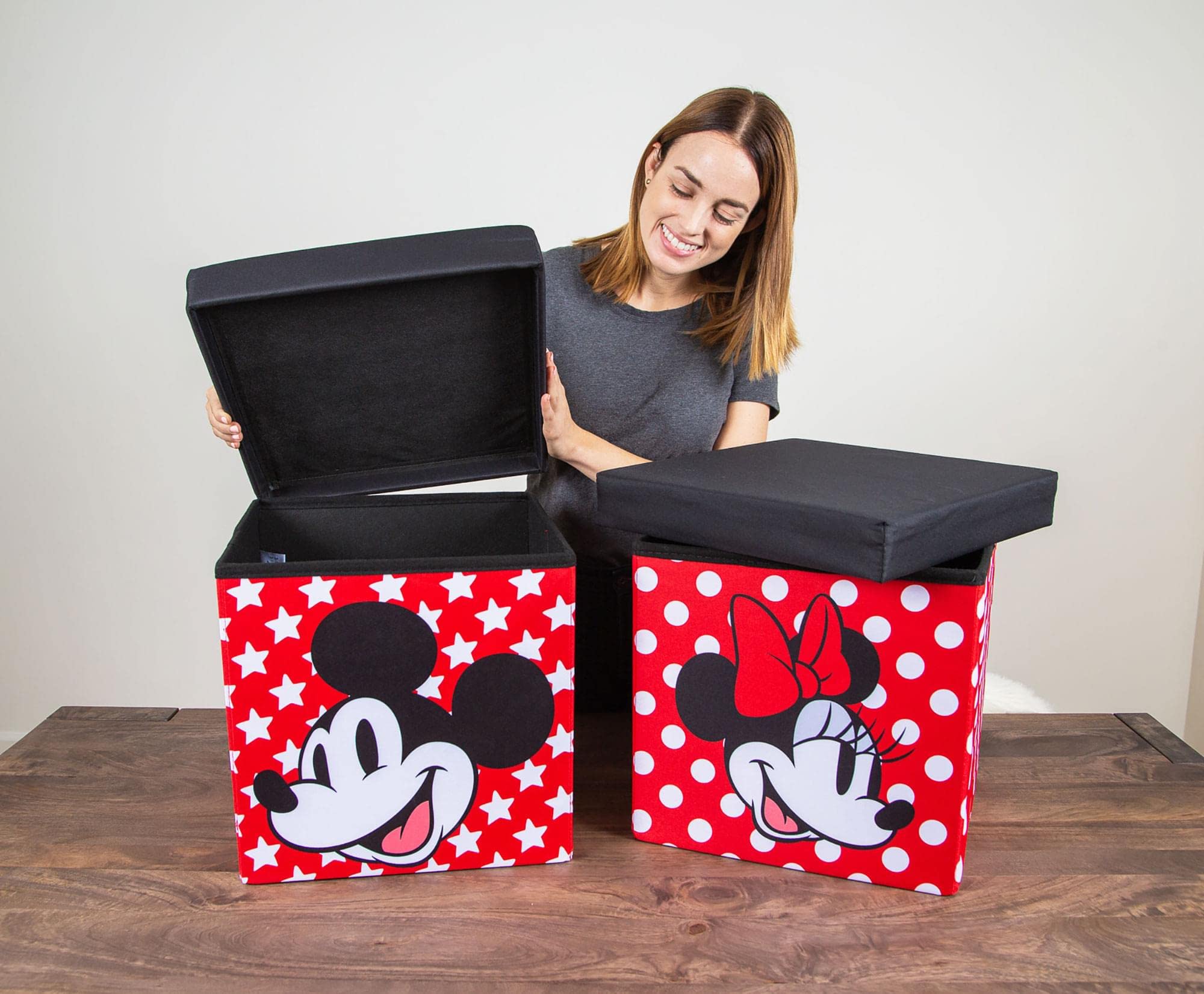 Foto 5 | Organizadores De Cubos Con Diseño De Mickey Y Minnie De Disney  38 Cm - Venta Internacional.
