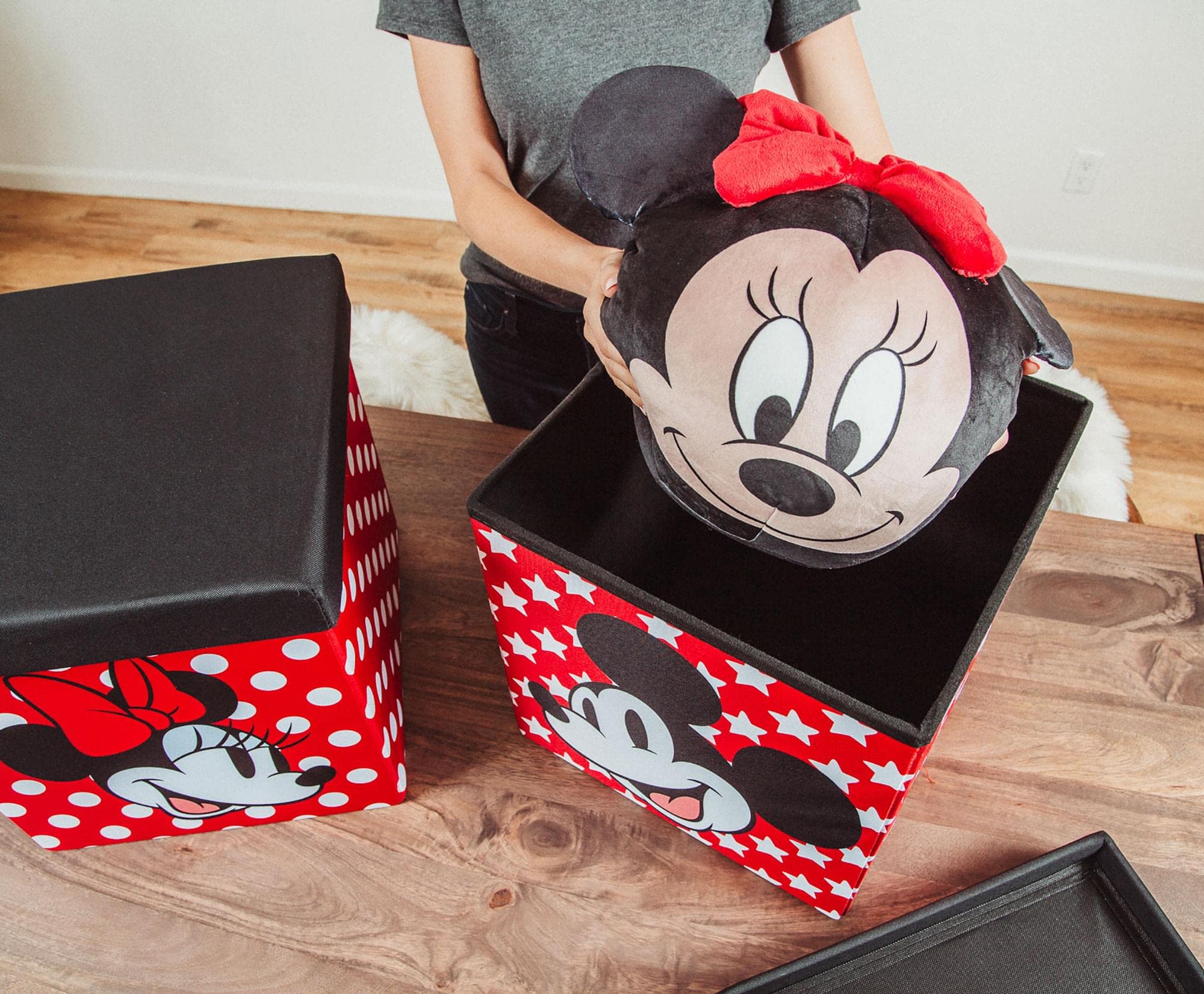 Foto 7 pulgar | Organizadores De Cubos Con Diseño De Mickey Y Minnie De Disney  38 Cm - Venta Internacional.