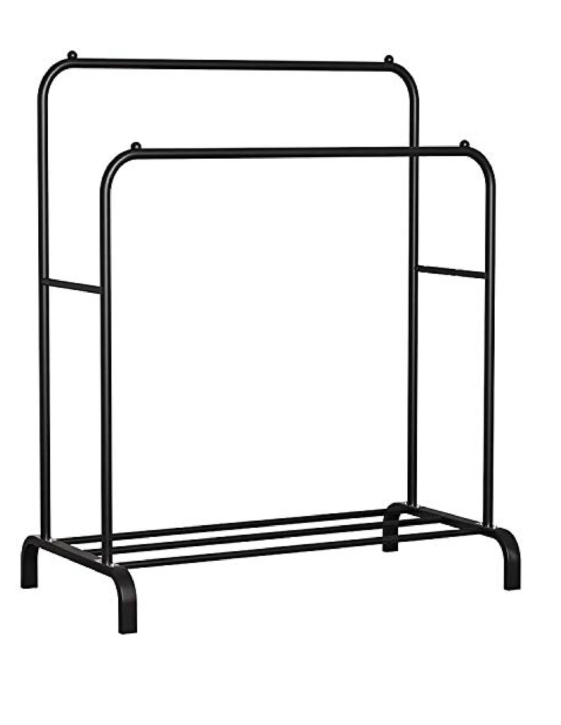 Perchero Organizador Chic Fantasy JH-608B color Negro de Piso Rack Ropa Colgador Closet de Acero