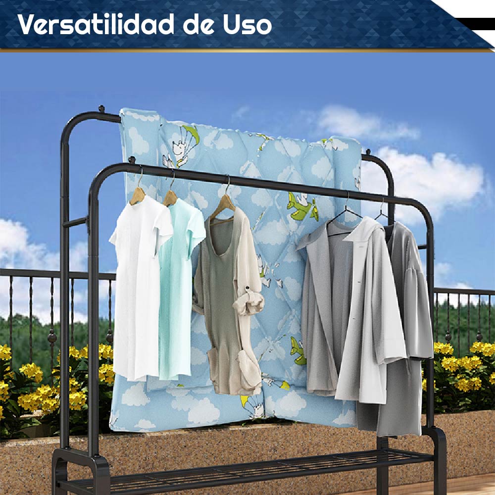 Foto 4 | Perchero Organizador Chic Fantasy JH-608B color Negro de Piso Rack Ropa Colgador Closet de Acero