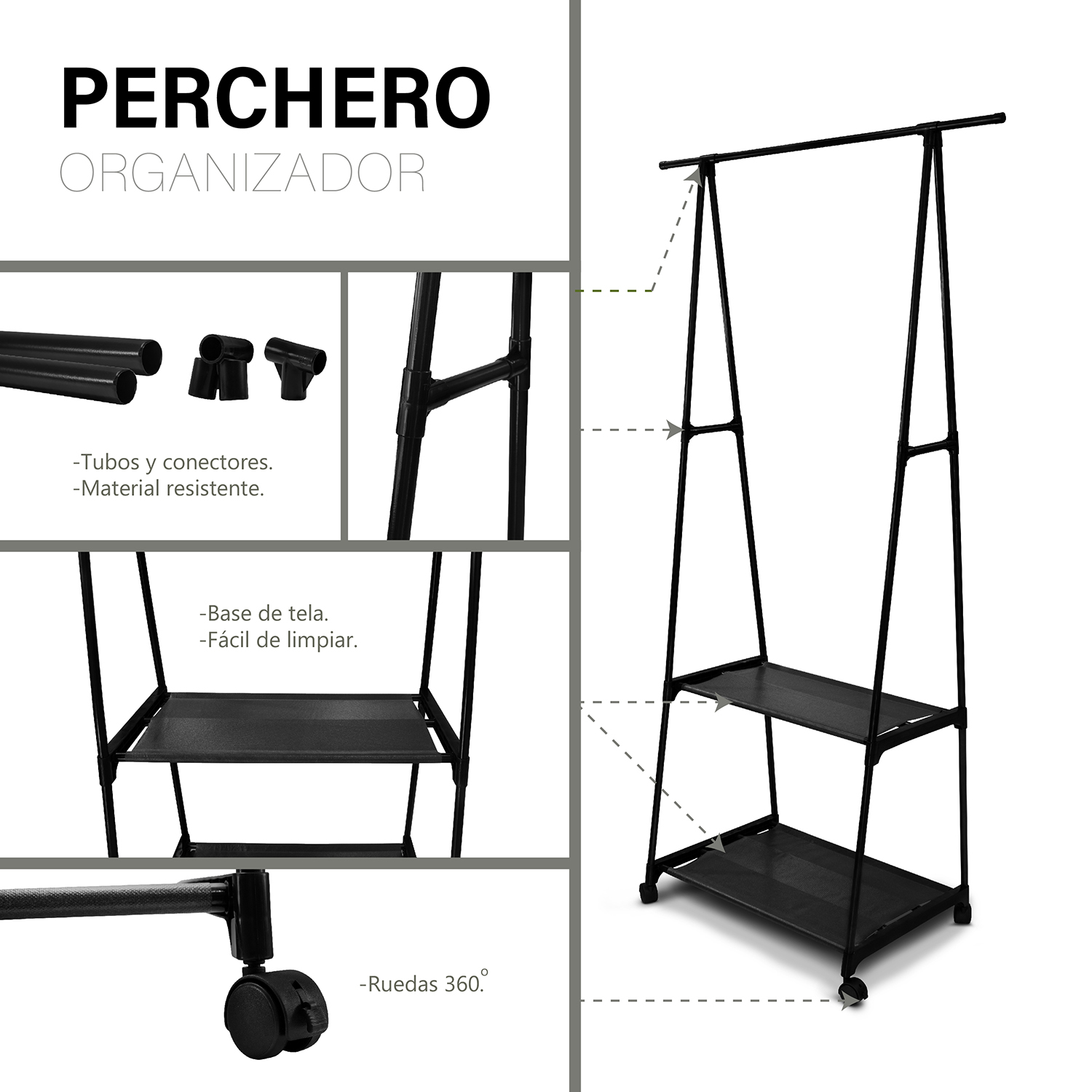 Foto 5 | Perchero Organizador de Ropa Andromeda Inc