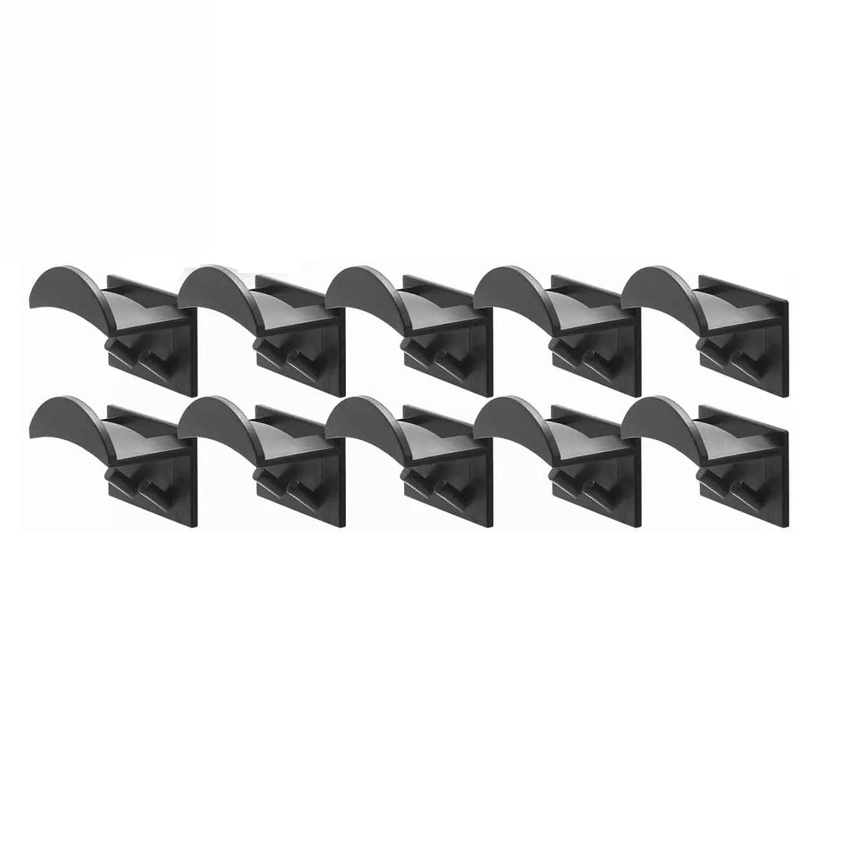 Ganchos Percheros de Pared para Organizadores de Gorras Eo Safe Imports Esi-9609 Negro 10 PZAS