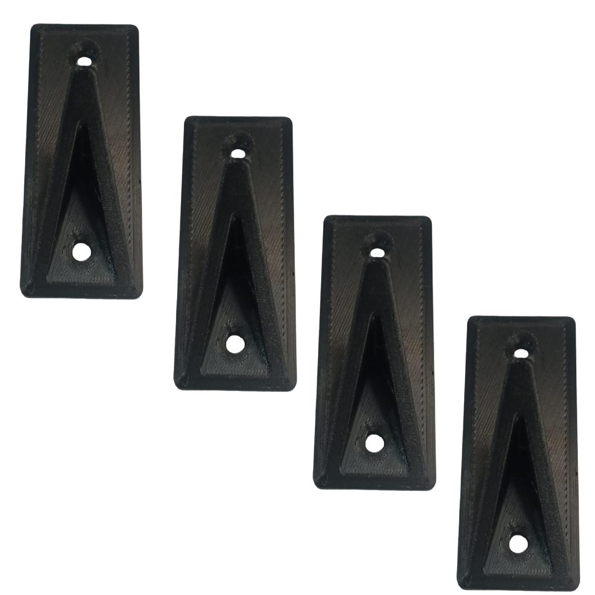 Ganchos de Pared 4 Piezas Negro