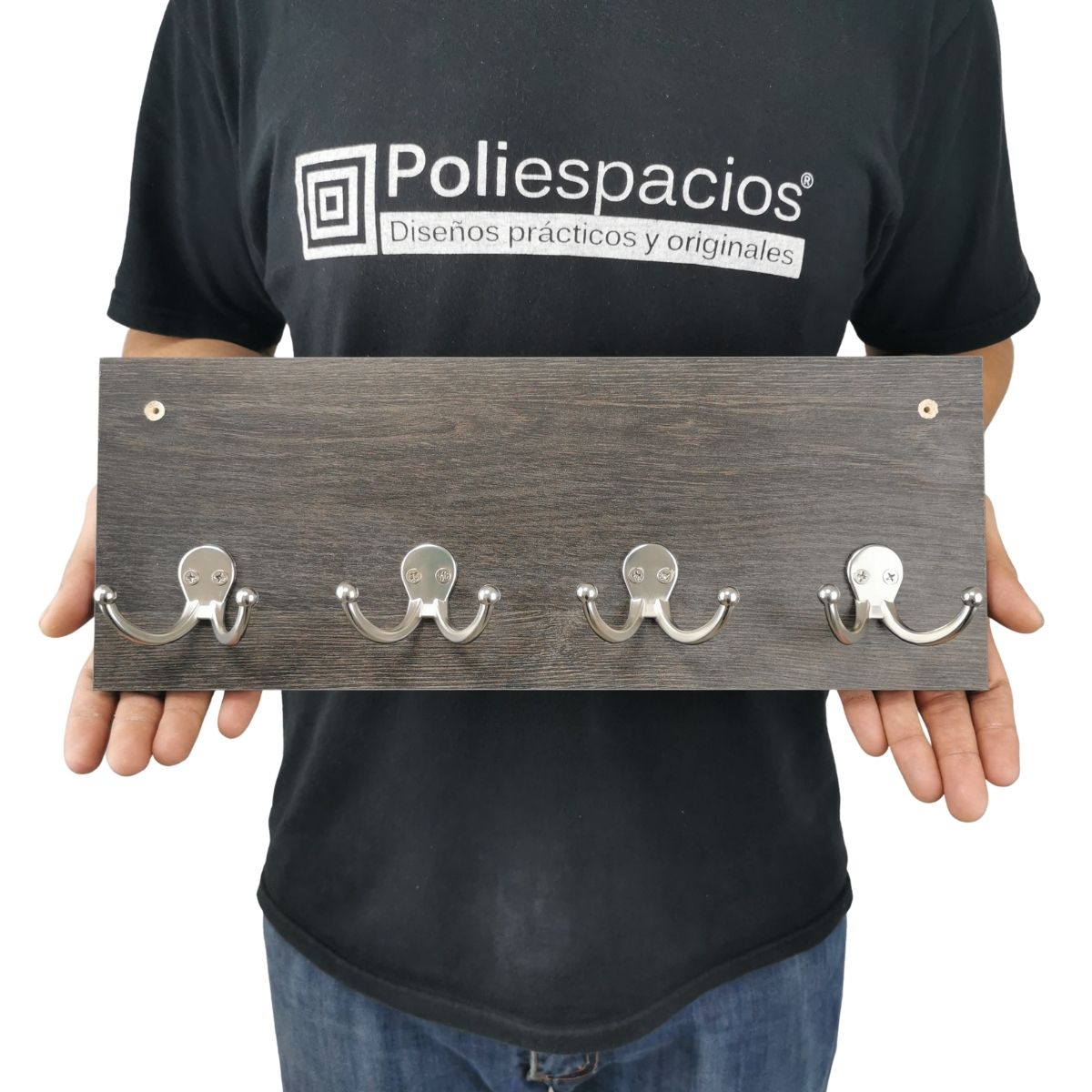 Foto 4 | Perchero Minimalista Poliespacios 4 Ganchos Dobles