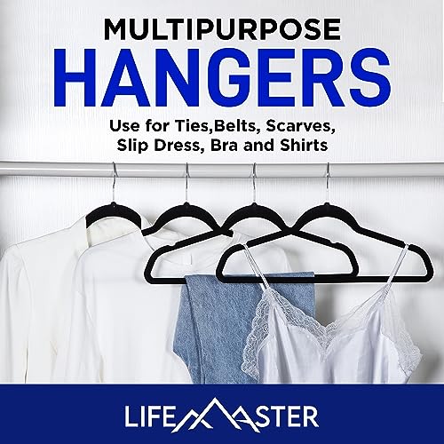 Foto 6 pulgar | Venta Internacional - Gancos para Ropa Lifemaster Antideslizantes Negros 30 Piezas
