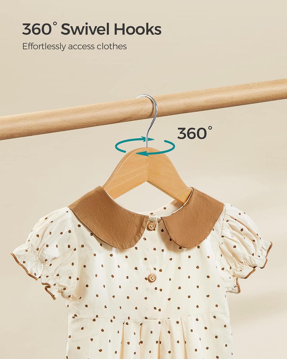 Foto 4 pulgar | Ganchos de Madera para Niños Songmics 20 Piezas