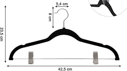 Foto 1 | Juego De 30 Perchas De Terciopelo Para Pantalones, Songmics