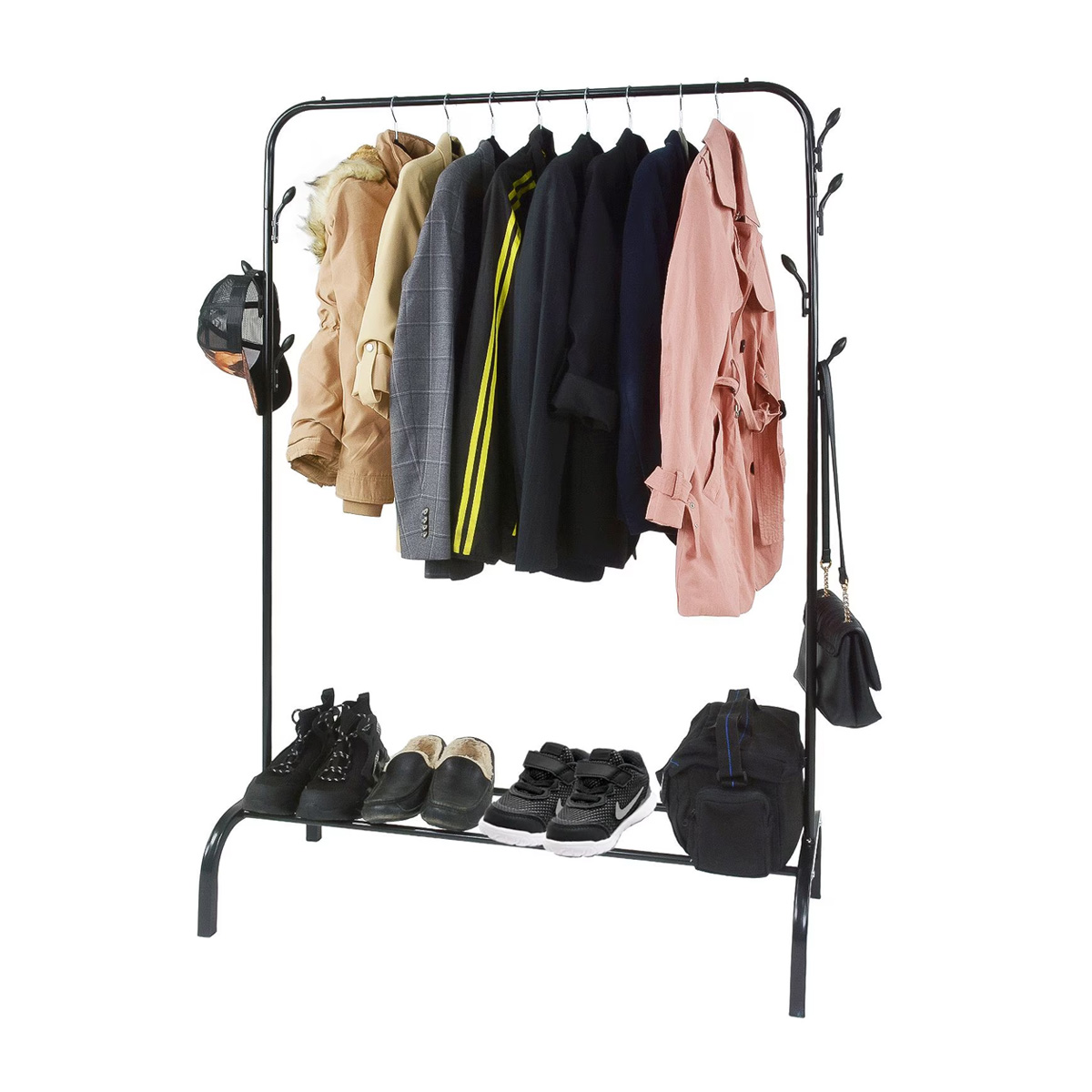 Rack Organizador Portátil para Ropa y Zapatos Negro