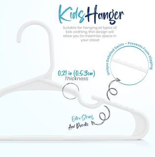 Foto 2 | Perchas Para Niños Utopia Home, Paquete De 40 Unidades, 29,2 Cm De Plástico, Color Blanco - Venta Internacional.