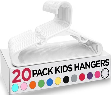 Foto 1 | Perchas Para Niños Utopia Home, Paquete De 20 Unidades, 29,2 Cm De Plástico, Color Blanco - Venta Internacional.