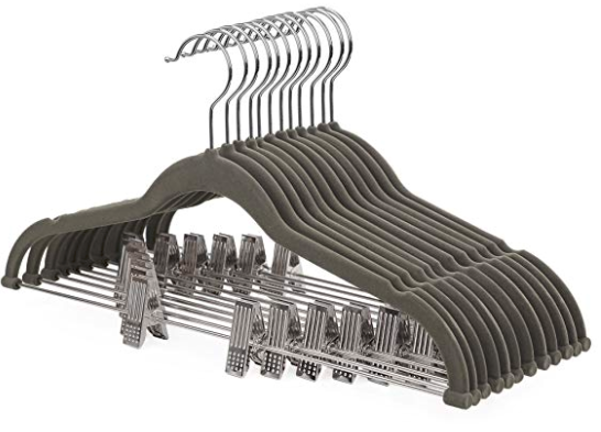 Foto 2 pulgar | Juego De 30 Perchas Para Pantalones Songmics De Terciopelo Con Clip Ajustable
