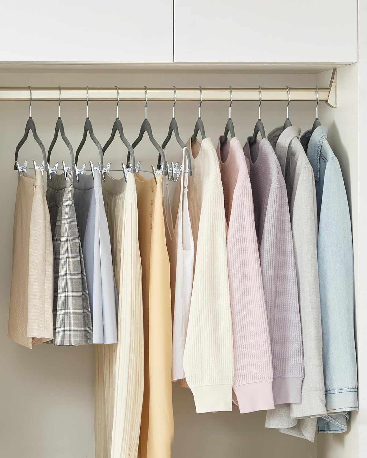 Foto 3 | Juego De 30 Perchas Para Pantalones Songmics De Terciopelo Con Clip Ajustable