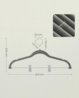 Foto 4 | Juego De 30 Perchas Para Pantalones Songmics De Terciopelo Con Clip Ajustable