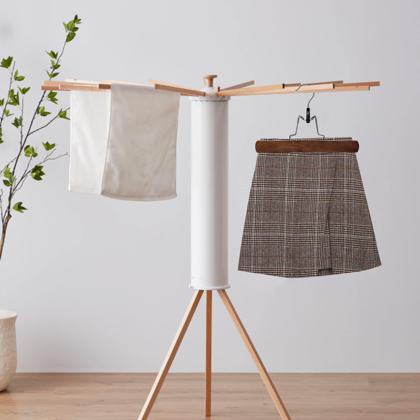 Foto 7 | Perchas De Madera Para Pantalones Nature Smile, Paquete De 20, Antideslizantes, Retro - Venta Internacional.