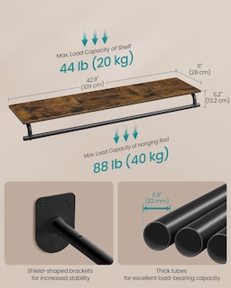 Foto 5 | Perchero de Pared Songmics - Venta Internacional