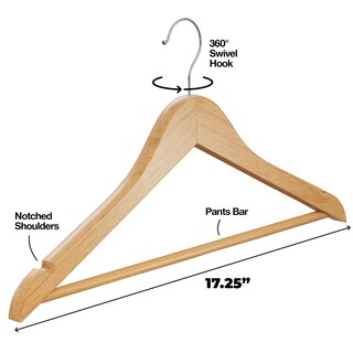 Foto 4 | Perchas De Madera Home It, 30 Unidades, Madera Natural, Muy Resistentes - Venta Internacional.