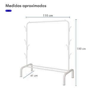 Foto 3 | Perchero Rack Armable Organizador Closet Ganchos Eo Safe Imports Esi-17511 Blanco