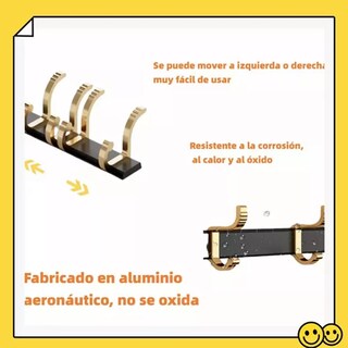 Foto 2 | Percheros Pared Eo Safe Imports ESI-17706 Negro 2 Piezas