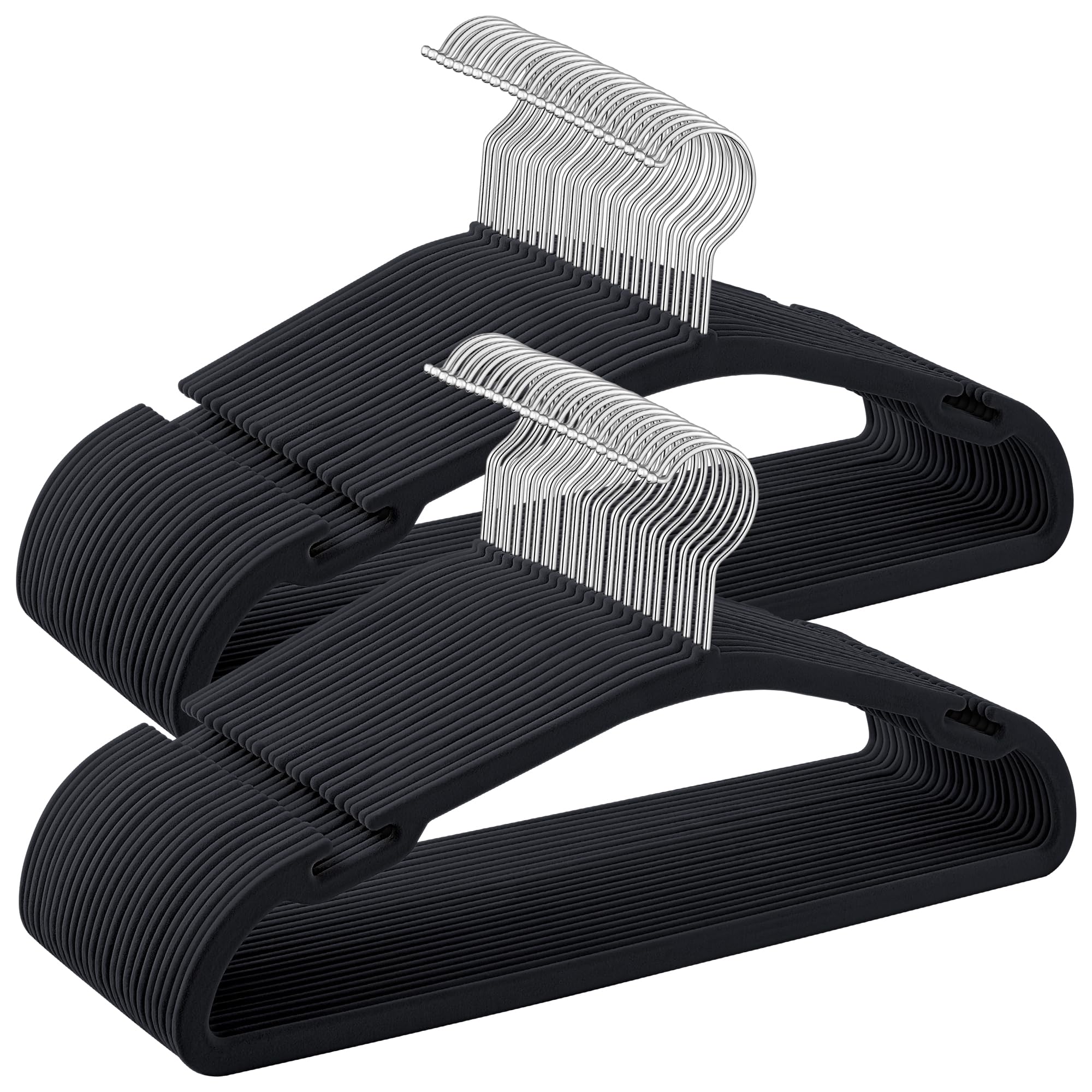 Foto 1 | Perchas De Terciopelo Songmics Ucrf039b03, Paquete De 50 Unidades, Tinta Negra - Venta Internacional.