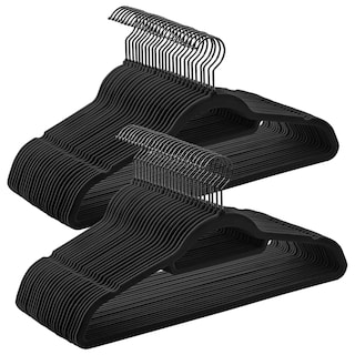 Foto 1 | Colgador De Ropa Songmics De Terciopelo, 50 Unidades, Tinta Antideslizante, Color Negro - Venta Internacional.