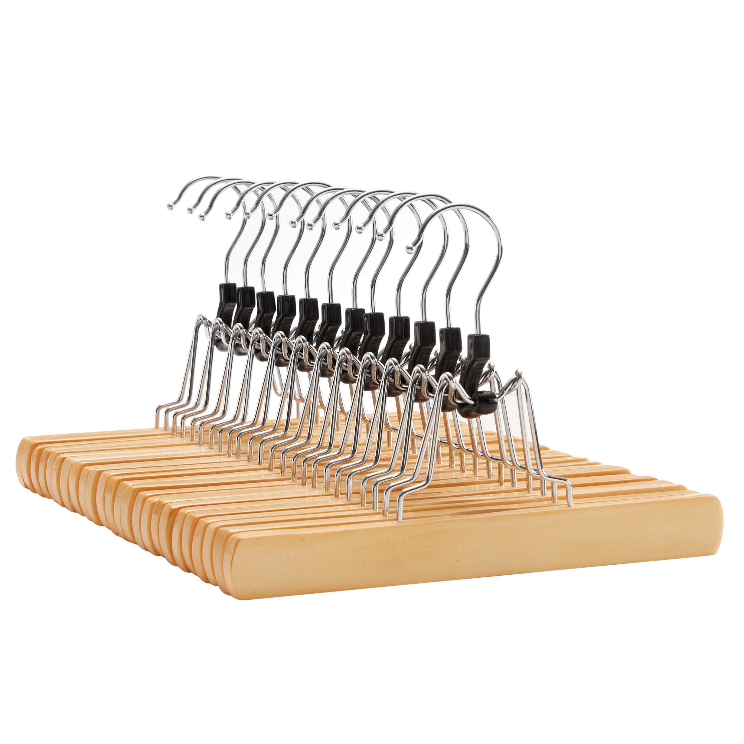 Foto 1 | Perchas De Madera Para Pantalones Songmics De Madera Maciza De Primera Calidad, Paquete De 12 - Venta Internacional.