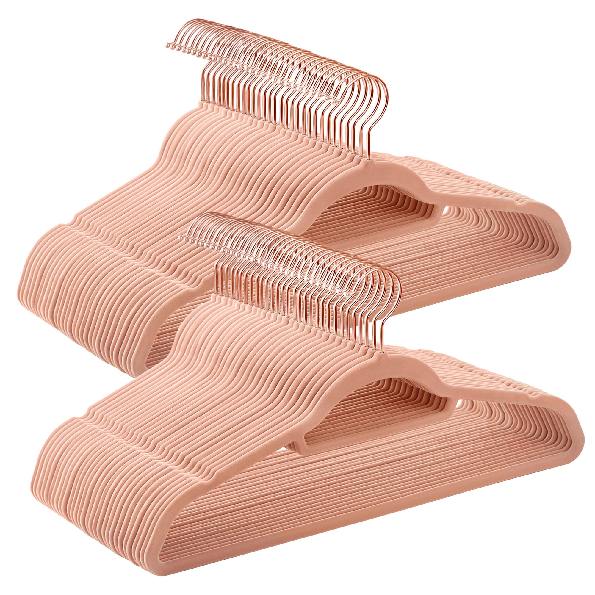 Foto 2 pulgar | Juego De 60 Perchas Songmics De Terciopelo, Color Rosa Coral Ucrf0021r01 - Venta Internacional.