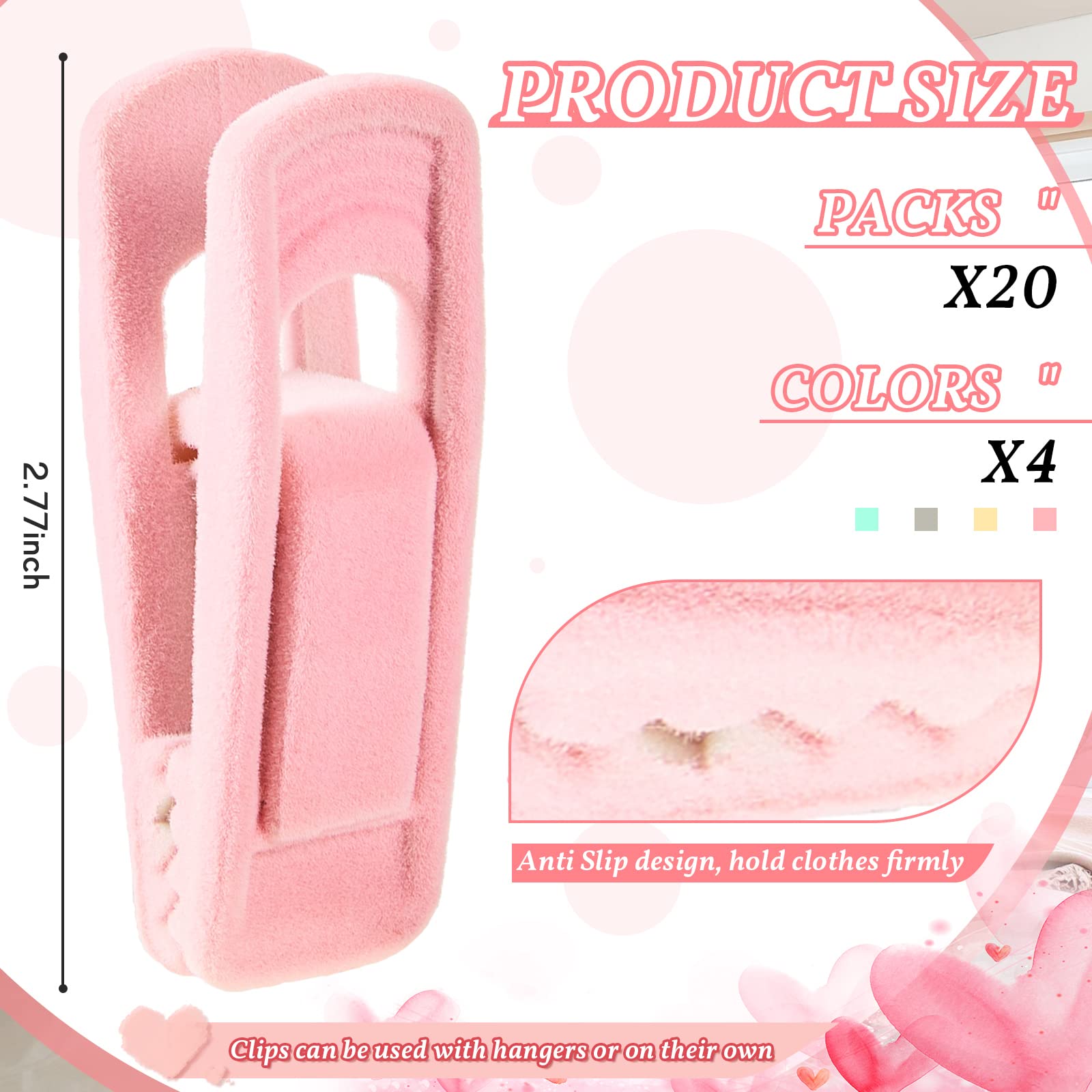 Foto 3 | Perchas De Terciopelo Tessco, 20 Unidades Con Clips Antideslizantes - Venta Internacional.