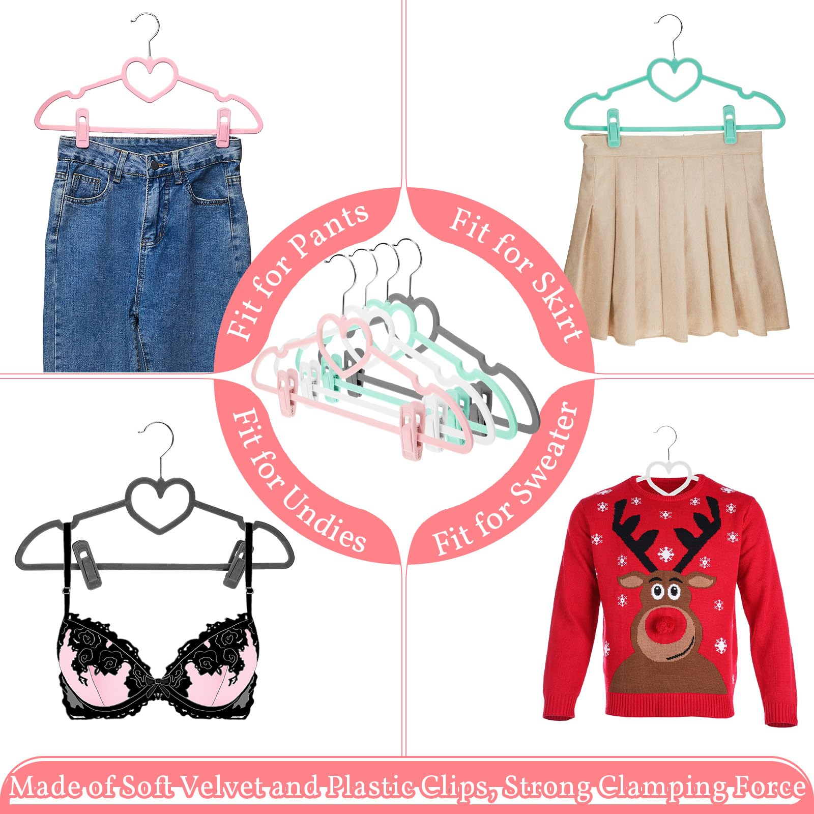 Foto 7 | Perchas De Terciopelo Tessco, 20 Unidades Con Clips Antideslizantes - Venta Internacional.