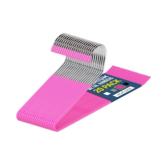 Foto 1 | Set De Perchas Para Pantalones Lifemaster Metal, 20 Piezas, Antideslizantes, Color Rosa - Venta Internacional.