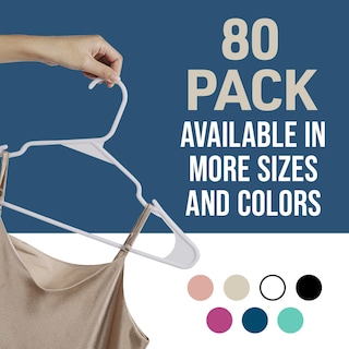 Foto 5 | Set De Colgador De Ropa Lifemaster De Plástico, 80 Piezas, Color Blanco - Venta Internacional.