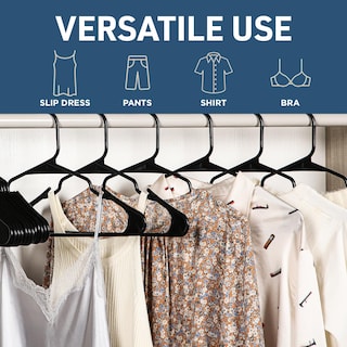 Foto 4 | Set De Perchas Para Ropa Lifemaster De Plástico, 120 Piezas, Color Negro - Venta Internacional.