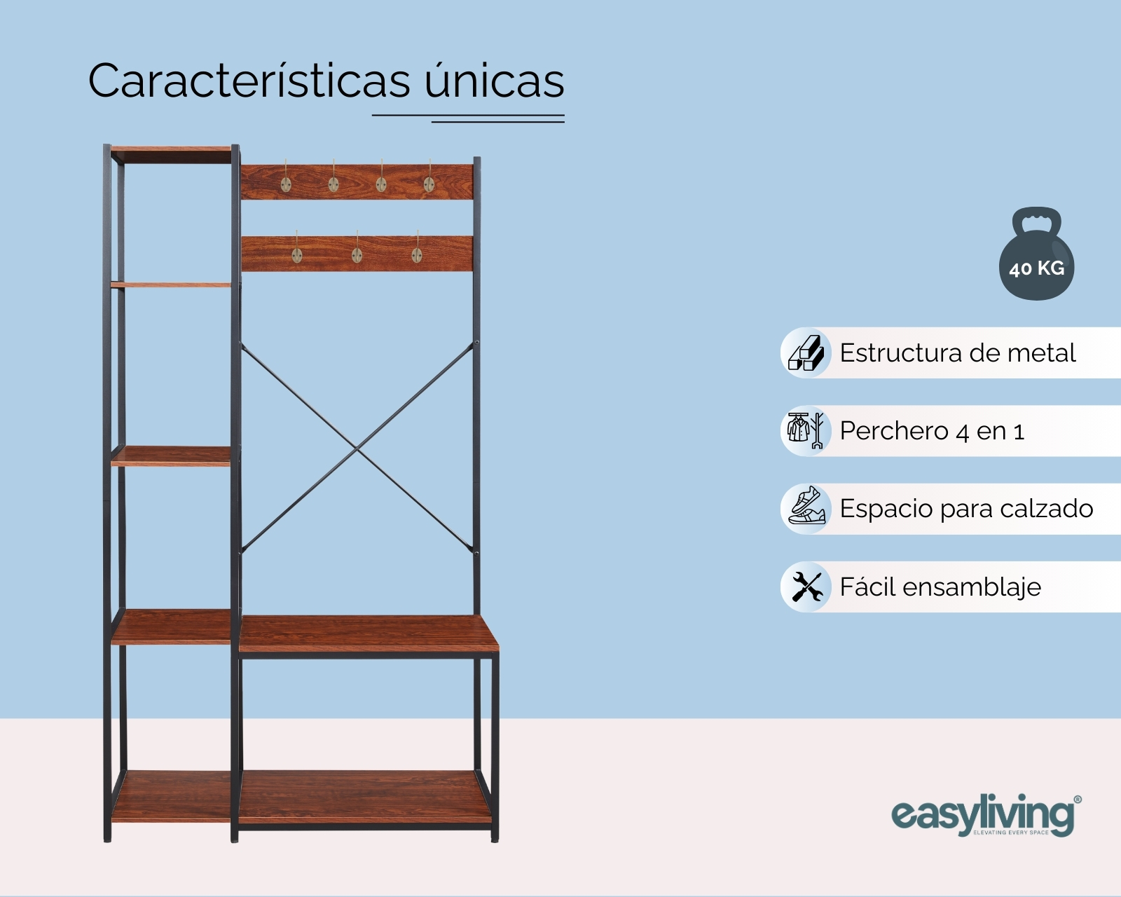 Foto 3 pulgar | Perchero Organizador Easy Living Bremer Café