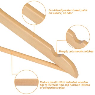 Foto 3 | Perchas Para Ropa Amazon Basics Wood Suit Natural, Paquete De 20 - Venta Internacional.